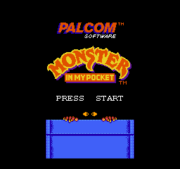 Monster in My Pocket title screen for NES